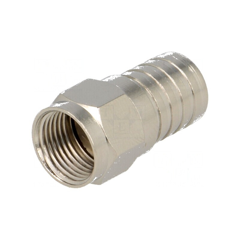Conector F mufă tată drept RG6 7mm pentru cablu - crimpat | Electronic-mag.ro | Componente Electronice