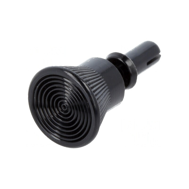 Diblu poliamidă neagră 6,5mm lungime, orificiu montaj 3,1mm | Electronic-mag.ro | Componente Electronice