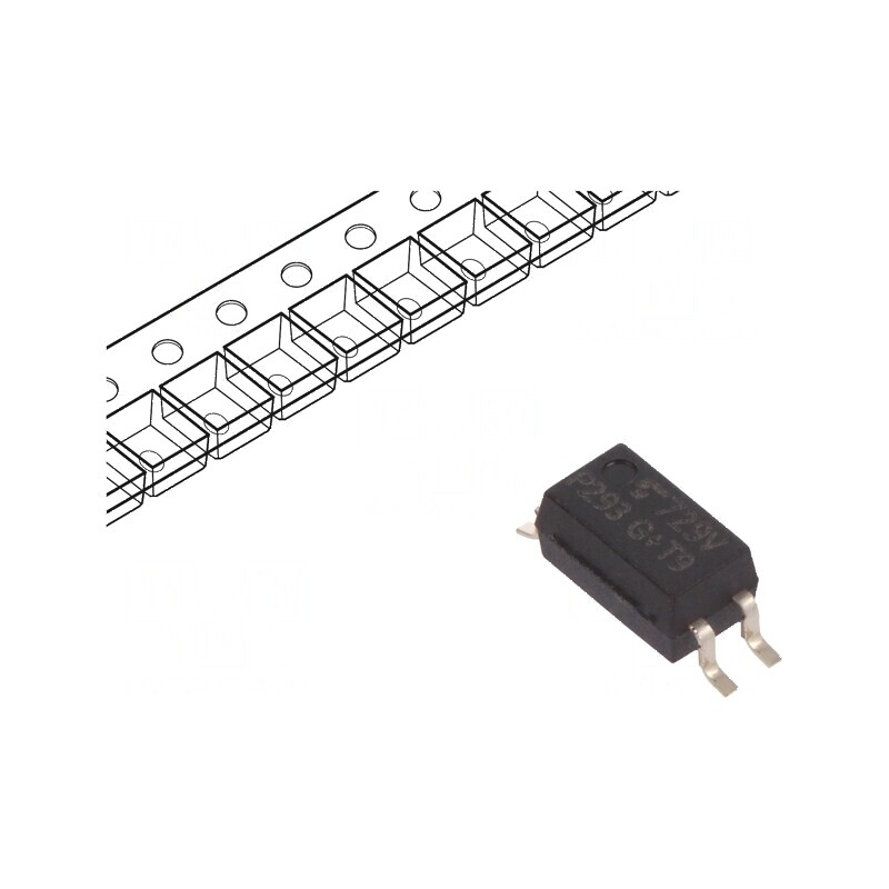 Optocuplor SMD cu 1 Canal, 3,75kV Izolație, 80V Uce, SO4 | Electronic-mag.ro | Componente Electronice