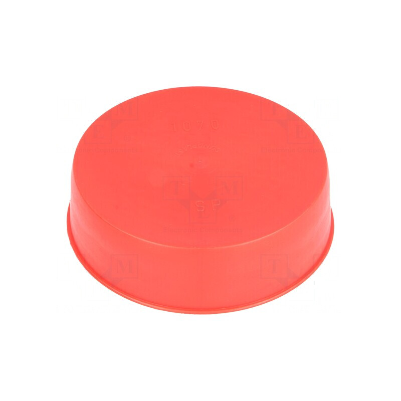 Obturator Corp Roşu Diametru 110mm H 31mm LDPE cu Împingere | Electronic-mag.ro | Componente Electronice