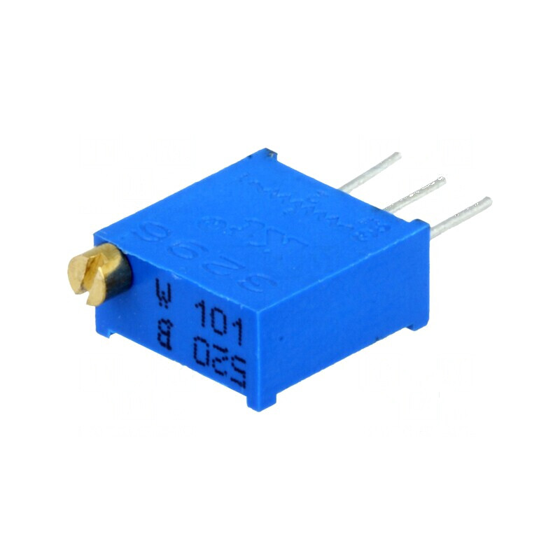 Potenţiometru multitură 100Ω 500mW THT ±10% pentru montaj | Electronic-mag.ro | Componente Electronice
