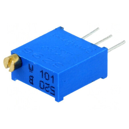 Potenţiometru multitură 100Ω 500mW THT ±10% pentru montaj | Electronic-mag.ro | Componente Electronice