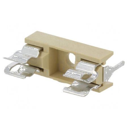Clemă siguranţe cilindrice THT 5x20mm 6,3A UL94V-1 pentru temperaturi între -30 şi 85°C | Electronic-mag.ro | Componente Electro