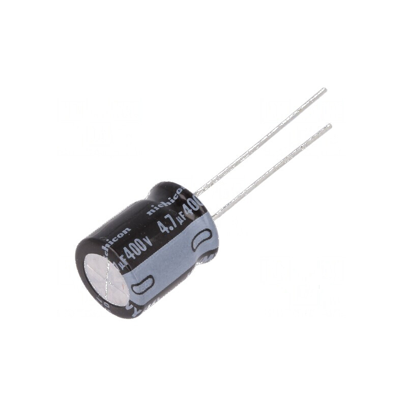 Condensator electrolitic THT 4,7uF 400VDC Ø10x12,5mm ±20% pentru circuite electrice | Electronic-mag.ro | Componente Electronice