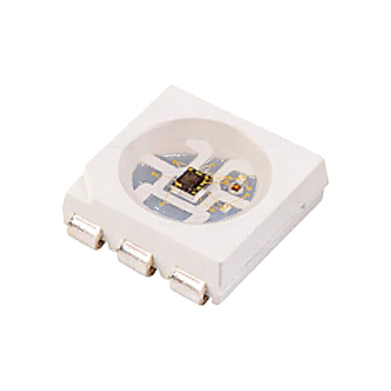 Bec LED SMD 5050 RGB Programabil PLCC6 5x5x1,6mm 120° 20mA | Electronic-mag.ro | Componente Electronice