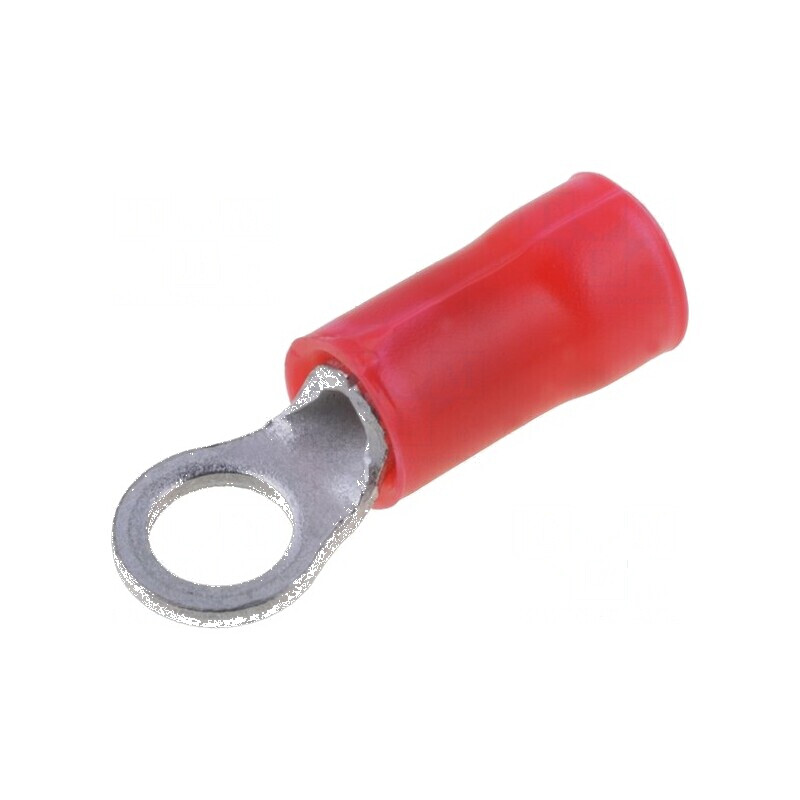 Vârf inelar M3,5 Ø 3,68mm pentru cablu roşu, crimpat 0,3-1,42mm² | Electronic-mag.ro | Componente Electronice