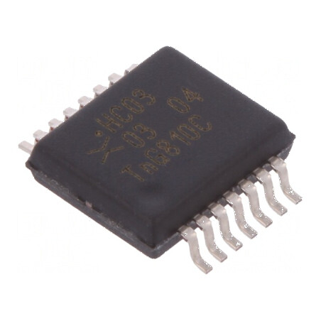 Circuit integrat digital NAND cu 4 canale, 2 intrări, CMOS SMD SSOP14, 2÷6VDC, -40÷125°C | Electronic-mag.ro | Componente Electr