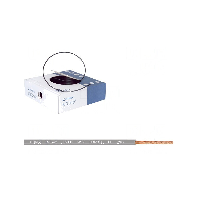 Cablu BiTOne H05V-K 1mm2 PVC gri 300V 500V 100m - Cablu electric de înaltă calitate | Electronic-mag.ro | Componente Electronice