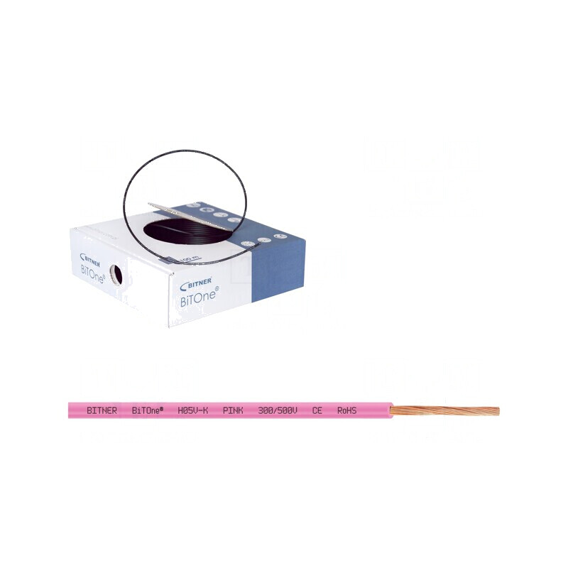 Cablu BiTOne H05V-K 1mm2 PVC roz 300V 500V 100m - Litat pentru Electricitate | Electronic-mag.ro | Componente Electronice