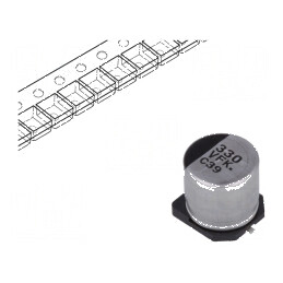Condensator electrolitic low ESR SMD 330uF 35VDC Ø10x10,2mm pentru aplicații electronice | Electronic-mag.ro | Componente Electr