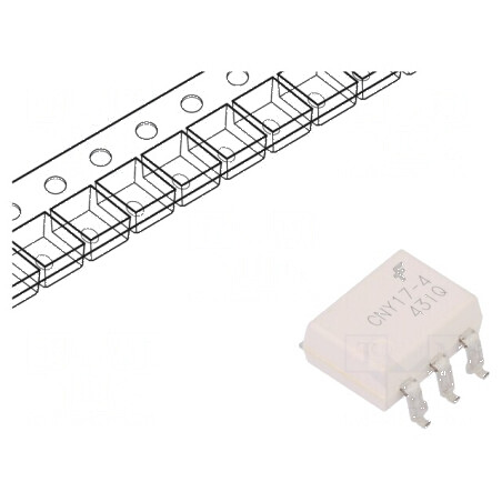 Optocuplor SMD CNY17 cu 1 canal și ieșire prin tranzistori, 4,17kV, Gull Wing, 6 pinii | Electronic-mag.ro | Componente Electron