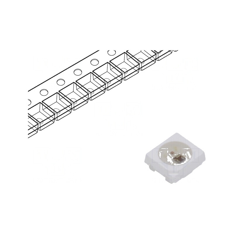 LED SMD 2427 Programabil PLCC4 RGB 2,7x2,4x1,1mm 4,5V-5,5V | Electronic-mag.ro | Componente Electronice