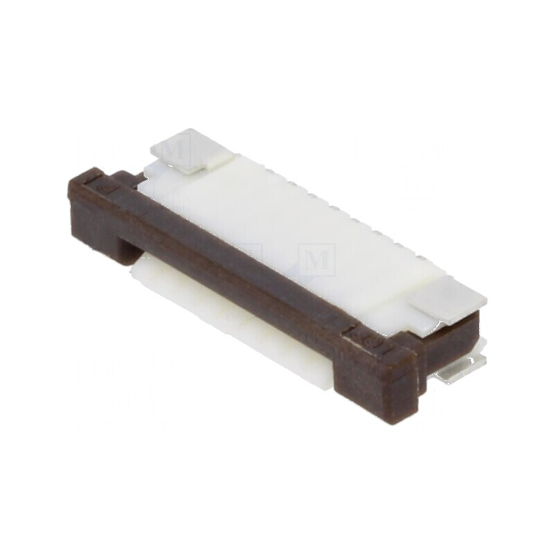 Conector FFC/FPC orizontal 8 pini ZIF SMT 50V 0,4A cositorit | Electronic-mag.ro | Componente Electronice