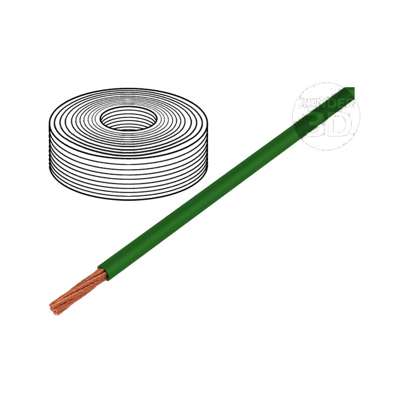 Cablu electric LifY 1x0,25mm2 litat Cu PVC verde 300V -15÷80°C | Electronic-mag.ro | Componente Electronice