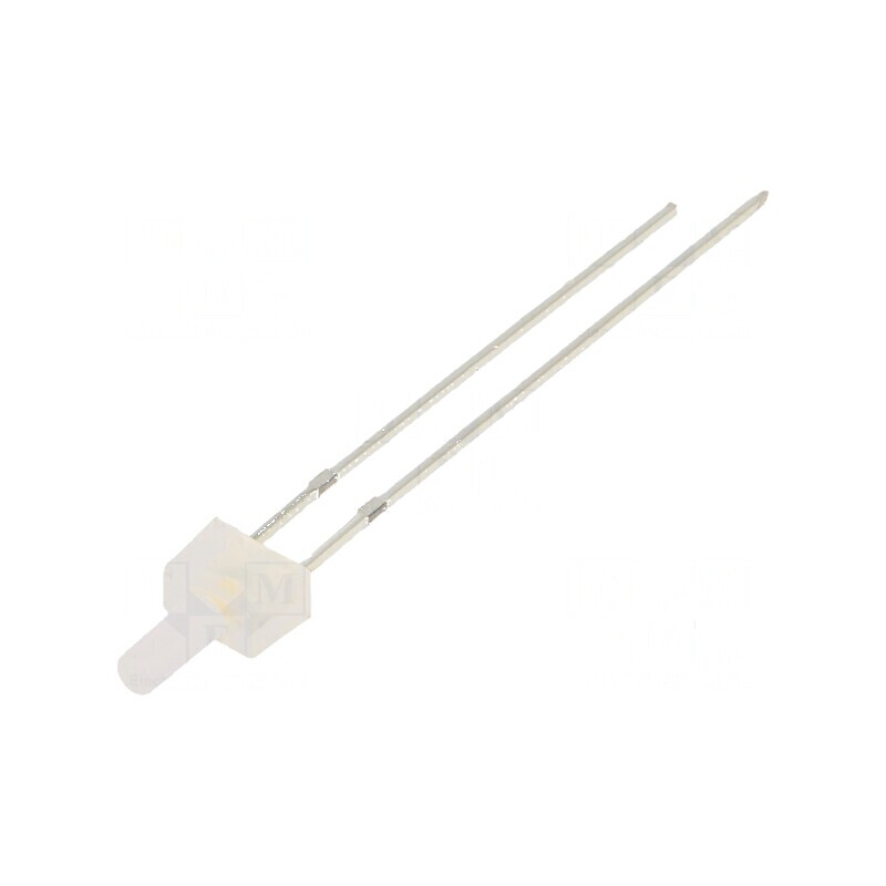 LED 2mm alb cald 3000K 500÷750mcd 90° plat | Electronic-mag.ro | Componente Electronice