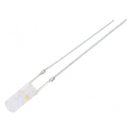 LED 3mm roșu/alb cald 60° plat, Nr. term: 2, iluminare eficientă | Electronic-mag.ro | Componente Electronice