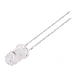 LED 5mm roșie cu clipire 5800-6500mcd 30° 20mA Nr.term: 2 - Lumină LED pentru proiecte electrice | Electronic-mag.ro | Component