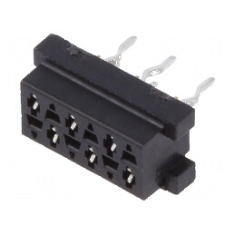 Micro-MaTch Soclu Mamă PIN 6 THT pentru PCB 2x3 - Conector Compact pentru Plăci de Circuit | Electronic-mag.ro | Componente Elec