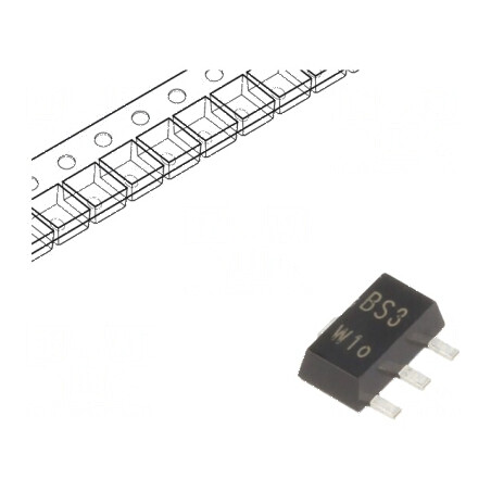 Tranzistor PNP bipolar 80V 1A 1,3W SC62 SOT89 - Componentă electronică de înaltă performanță | Electronic-mag.ro | Componente El