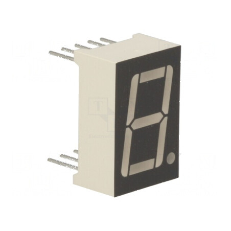 Afișaj LED cu 7 segmente 14,2mm 0,56 Nr.car: 1 roșie anod pentru aplicații electronice | Electronic-mag.ro | Componente Electron