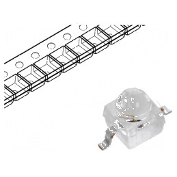 Emiţător IR 940nm transparent 40mW 12° SMD, Dimensiune 2,3x2,3mm pentru aplicații optice | Electronic-mag.ro | Componente Electr