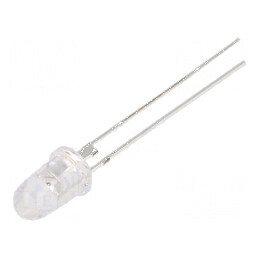 LED 5mm roșie 100000÷120000mcd 8° cu parte frontală convexă | Electronic-mag.ro | Componente Electronice