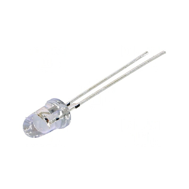 LED 5mm ambră 100000÷120000mcd 8° cu parte frontală convexă | Electronic-mag.ro | Componente Electronice