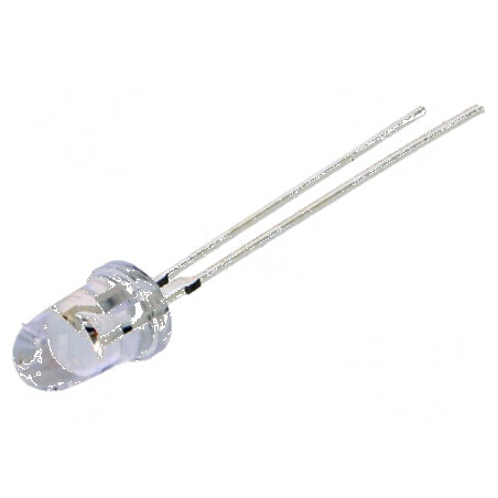LED 5mm ambră 100000÷120000mcd 8° cu parte frontală convexă | Electronic-mag.ro | Componente Electronice