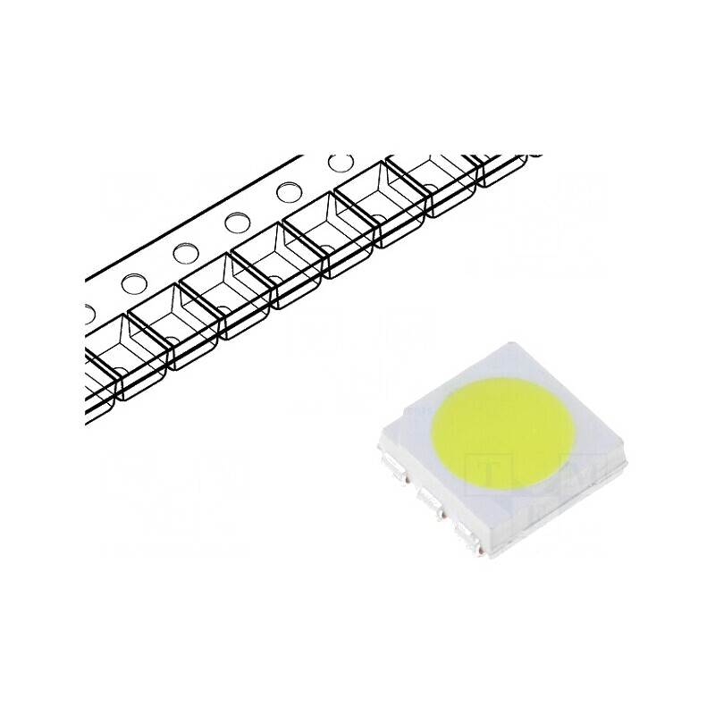 LED SMD 5060 PLCC6 Verde Fluorescent 18-21lm 120° - Lumină Eficientă pentru Iluminat Interior și Exterior | Electronic-mag.ro | 