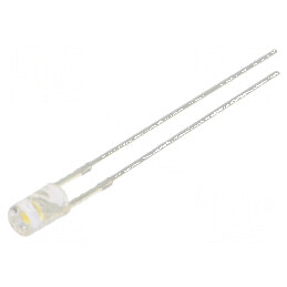 LED 3mm alb cald 1120-1560mcd 140° plat 5VDC - iluminare eficientă | Electronic-mag.ro | Componente Electronice