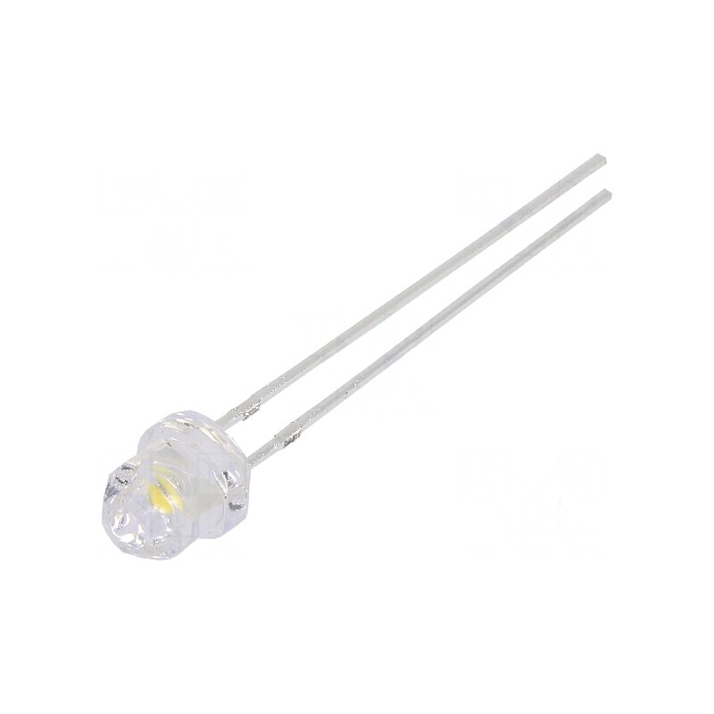 LED 4,85mm alb cald 1120÷1560mcd THT Diamond - Parte frontală | Electronic-mag.ro | Componente Electronice