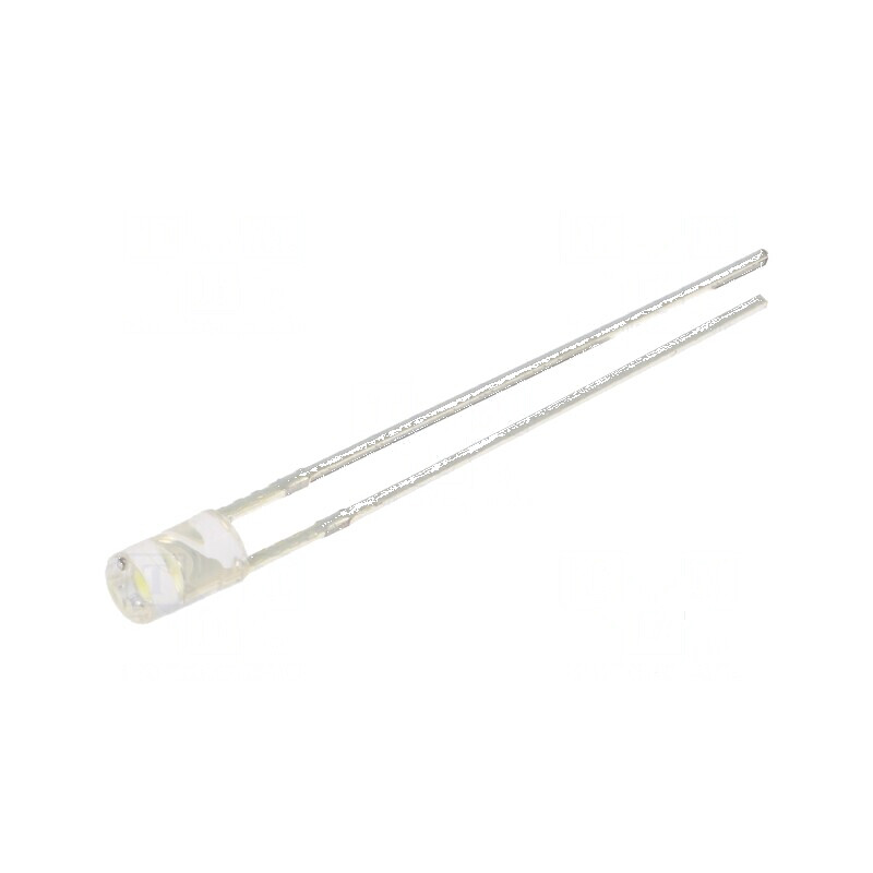 LED 3mm alb rece 1560-2180 mcd 140° plat 5VDC - iluminare eficientă | Electronic-mag.ro | Componente Electronice