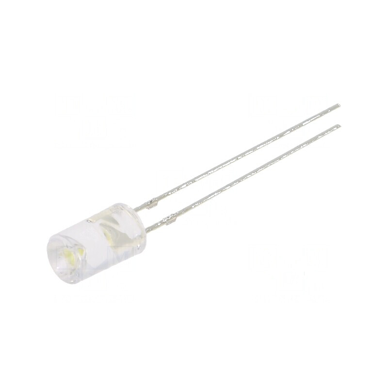 LED 5mm alb rece 750-1120 mcd 120° concav, iluminare eficientă | Electronic-mag.ro | Componente Electronice