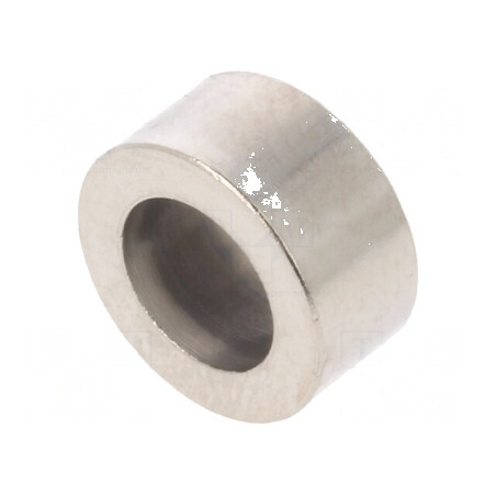 Manşon distanţier cilindric 5mm alamă nichelată, diametru exterior 10mm | Electronic-mag.ro | Componente Electronice