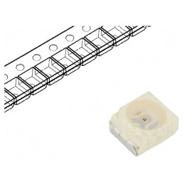 LED SMD PLCC2 Roșie 450-750 (Tipic) 1400mcd 3x2,8x1,75mm 60° - Lumină Eficientă pentru Proiecte DIY | Electronic-mag.ro | Compon
