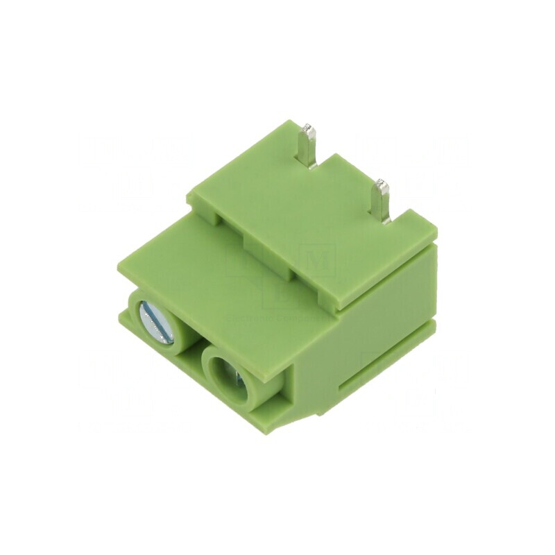 Regletă de conexiuni dreptunghiulară 7,5mm cu 2 piste pentru PCB | Electronic-mag.ro | Componente Electronice