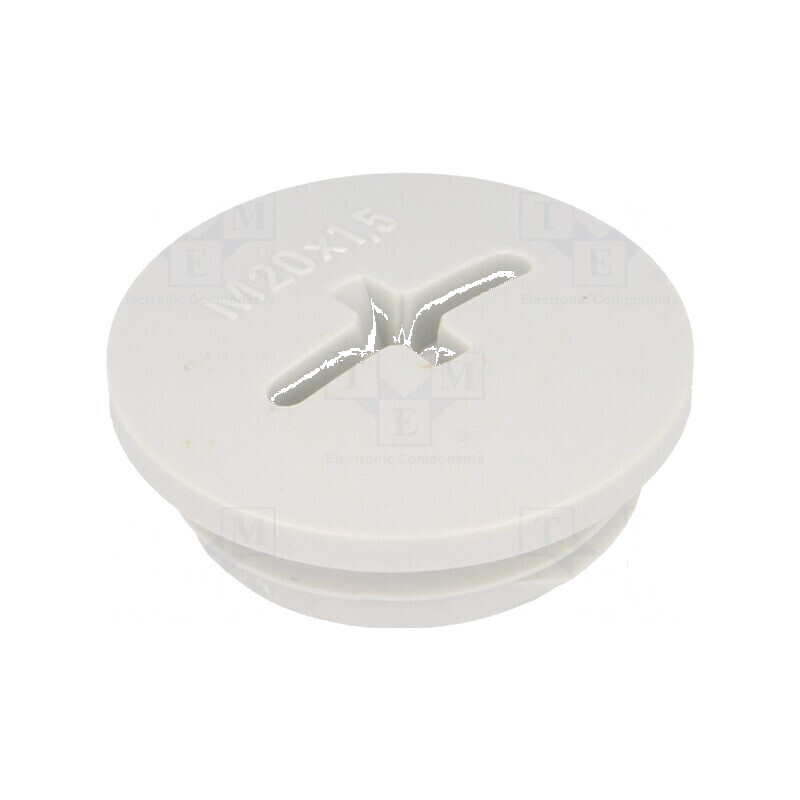 Capac de protecție M20 1,5 IP54 din poliamidă gri deschis pentru cabluri de 6mm | Electronic-mag.ro | Componente Electronice