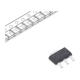 Tranzistor N-MOSFET unipolar 55V 3A Idm 22A 8W SC73 SOT223 pentru aplicații electronice | Electronic-mag.ro | Componente Electro