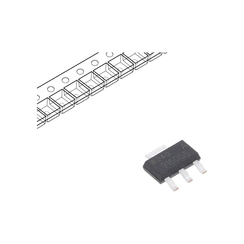 Tranzistor N-MOSFET unipolar 55V 3A Idm 22A 8W SC73 SOT223 pentru aplicații electronice | Electronic-mag.ro | Componente Electro
