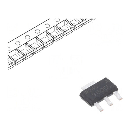 Tranzistor N-MOSFET unipolar 55V 3A Idm 22A 8W SC73 SOT223 pentru aplicații electronice | Electronic-mag.ro | Componente Electro