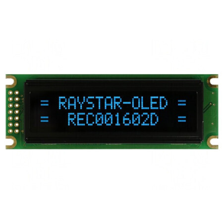 Afișaj OLED Alfanumeric 16x2 Albastru 85x30x10mm | Electronic-mag.ro | Componente Electronice