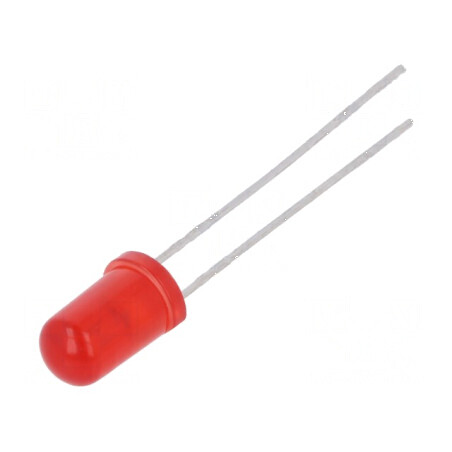 LED 5mm roșie 140-400mcd 55° convex - iluminare eficientă pentru proiecte electrice | Electronic-mag.ro | Componente Electronice