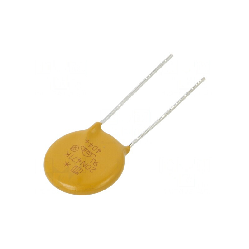 Varistor oxid de zinc THT 300VAC 385VDC 470V 6,5kA 280J 1W pentru protecție împotriva supratensiunilor | Electronic-mag.ro | Com Varistor oxid de zinc THT 300VAC 385VDC 470V 6,5kA 280J 1W pentru protecție împotriva supratensiunilor | Electronic-mag.ro | Com