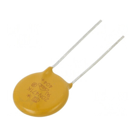 Varistor oxid de zinc THT 300VAC 385VDC 470V 6,5kA 280J 1W pentru protecție împotriva supratensiunilor | Electronic-mag.ro | Com
