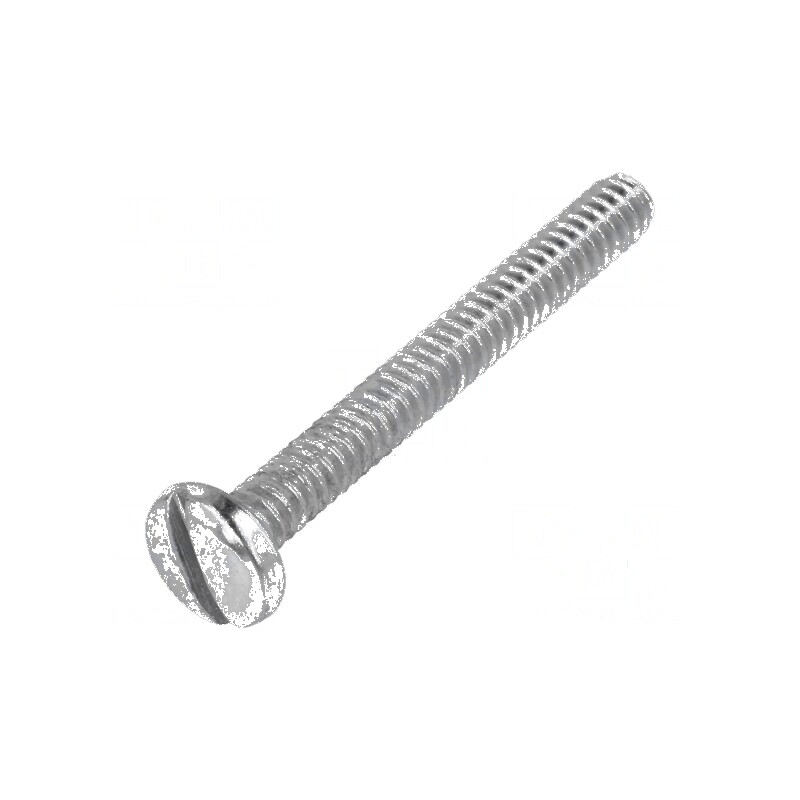 Şurub UNC 4-40 x 25,4 mm cu cap rotund crestat din oţel zincat | Electronic-mag.ro | Componente Electronice