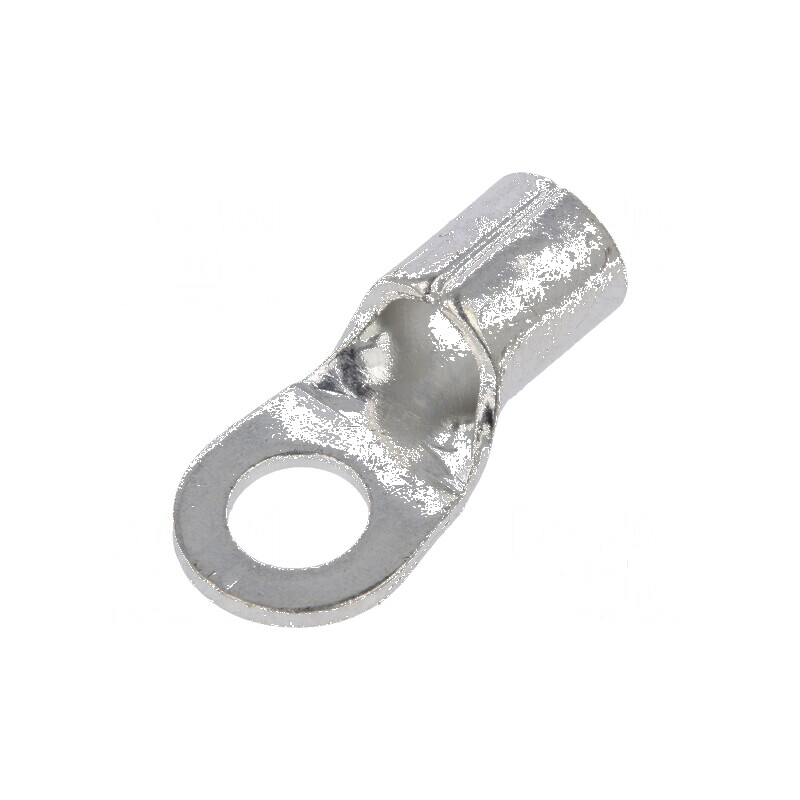 Vârf inelar M5 10mm² cu crimpare pe cablu - Conector electric | Electronic-mag.ro | Componente Electronice