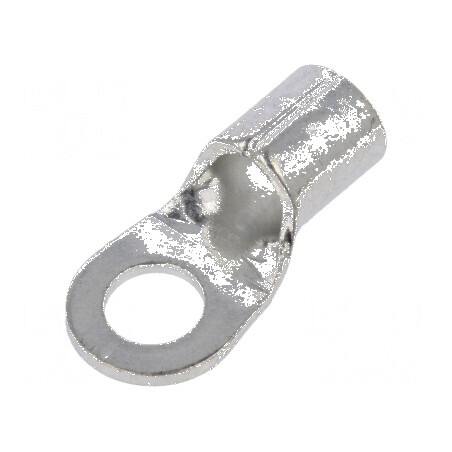 Vârf inelar M5 10mm² cu crimpare pe cablu - Conector electric | Electronic-mag.ro | Componente Electronice