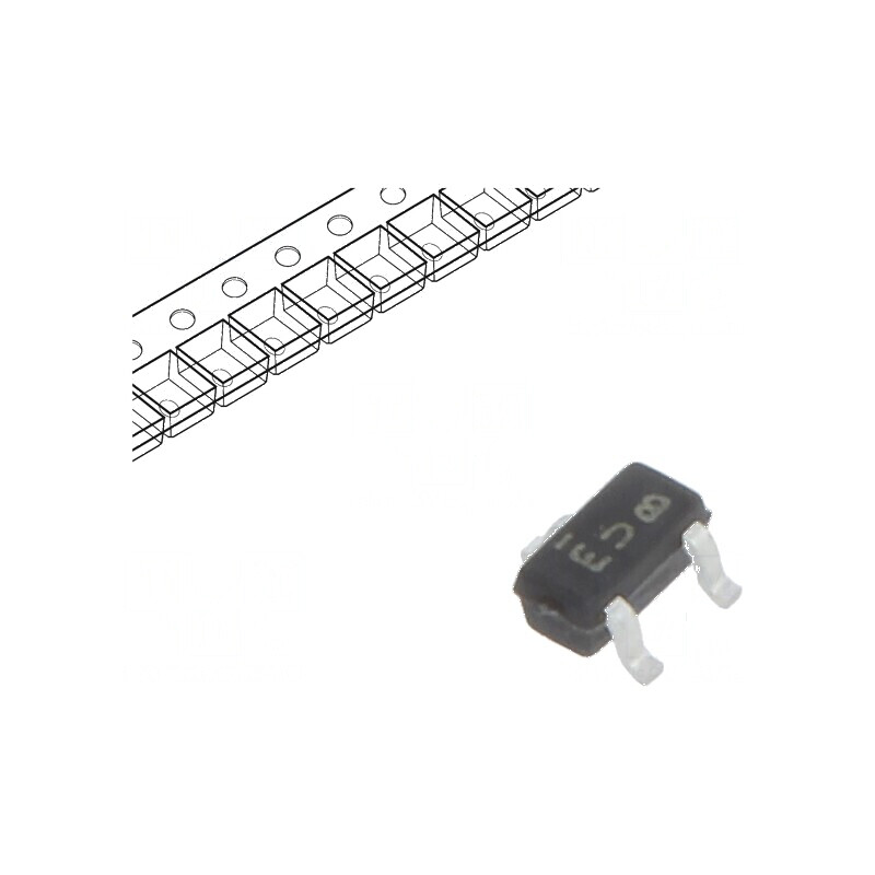Tranzistor N-MOSFET unipolar 60V 0,24A 0,13W SC75A ESD pentru circuite electronice | Electronic-mag.ro | Componente Electronice