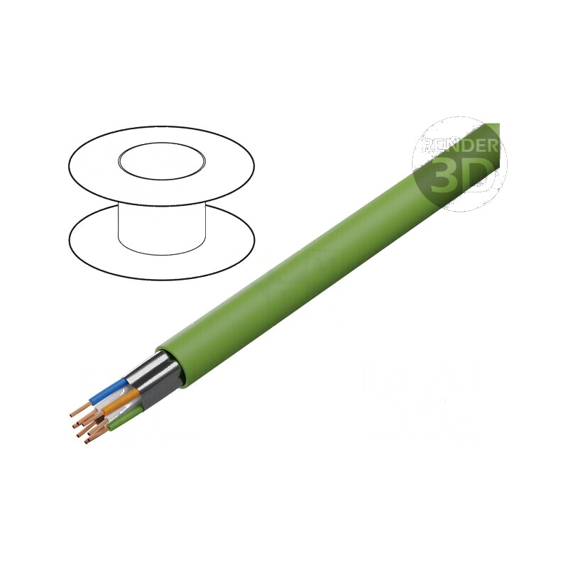 Cablu F/UTP 5e 4x2x26AWG CCA PVC verde 100m | Electronic-mag.ro | Componente Electronice