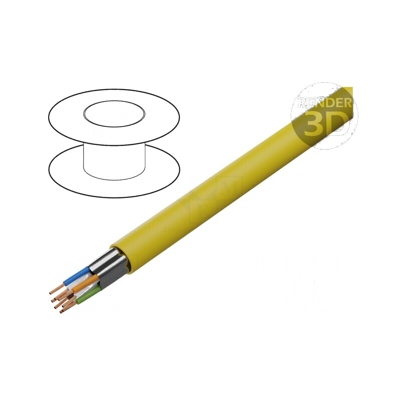 Cablu de rețea F/UTP 4x2x26AWG 5e litat CCA PVC galben 100m | Electronic-mag.ro | Componente Electronice